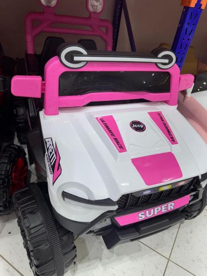 صورة سيارة أطفال المدرعة أزرق ماطورين